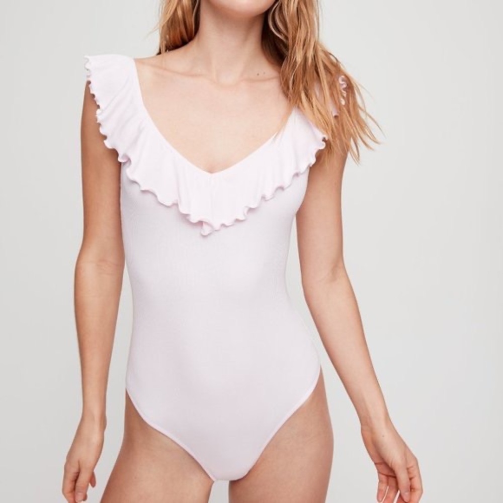 Aritzia Wilfred Ruffle Bodysuit